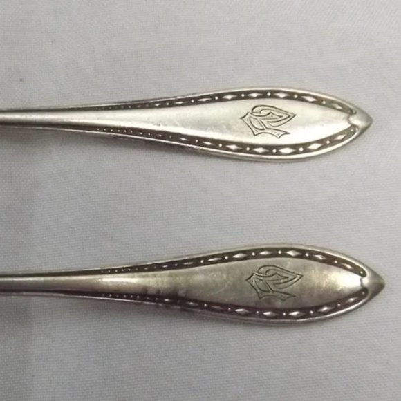 2 RARE Vintage AWS Wellner-Silber Silver-Plated Teaspoons with Elephant Symbol - Picture 7 of 7